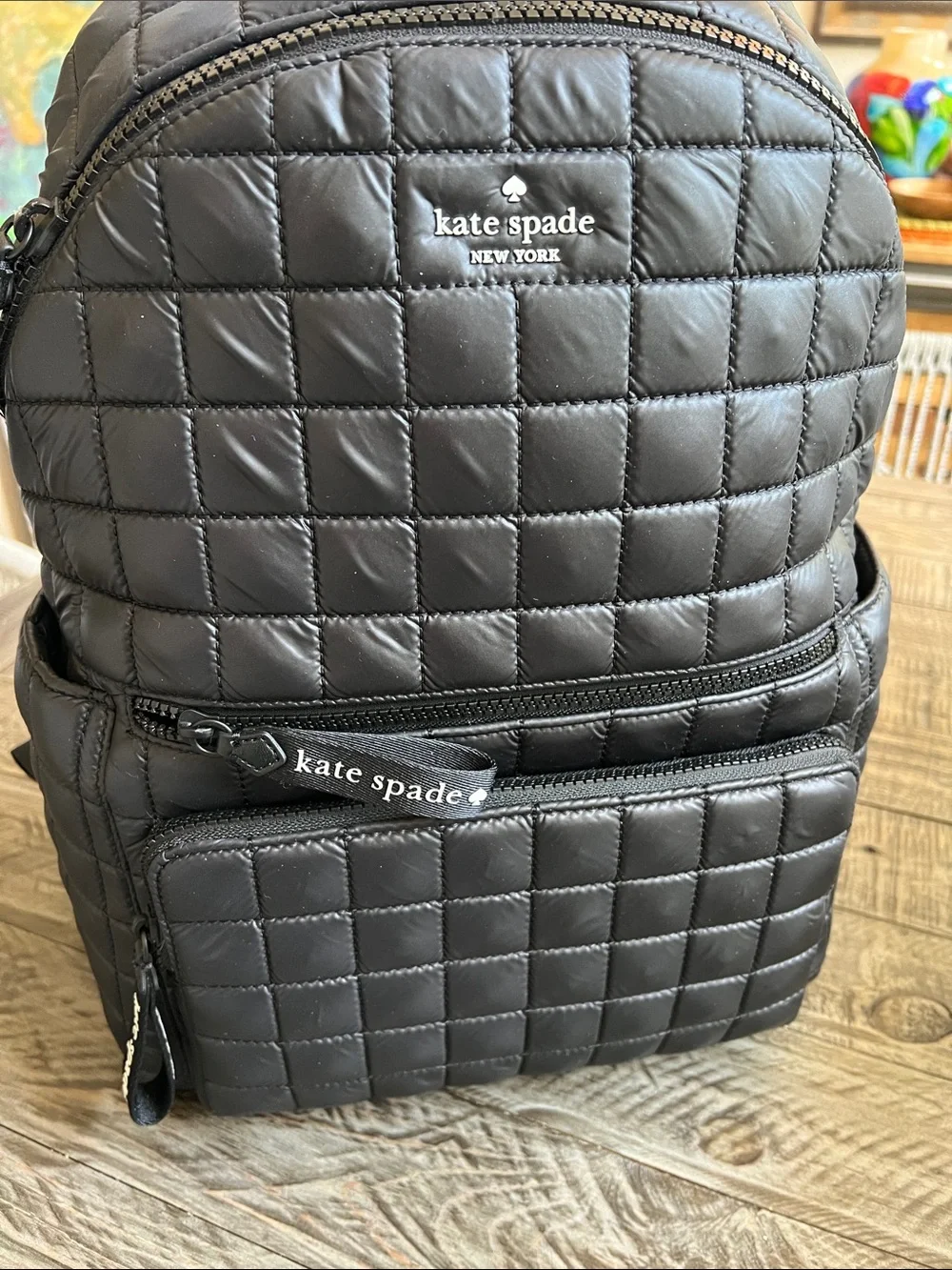 kate spade Black Quilted Camden Backpack